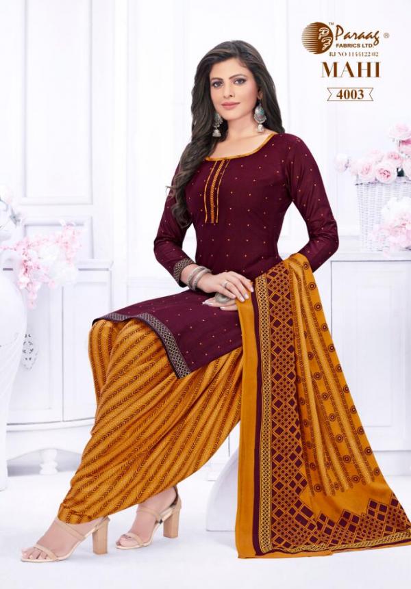 Paraag Mahi Vol-4 Cotton Designer Readymade Suit